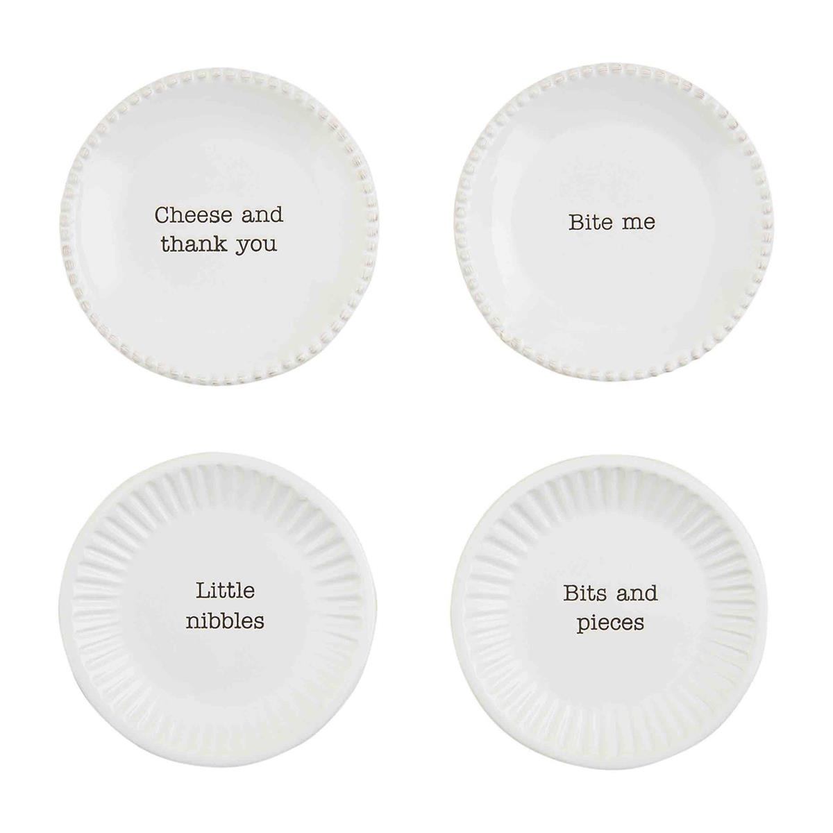 Textured Tapas Plates in Assorted Sayings by Mudpie--Lemons and Limes Boutique