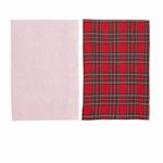 Red Plaid Waffle Towel Set-Towels-Lemons and Limes Boutique