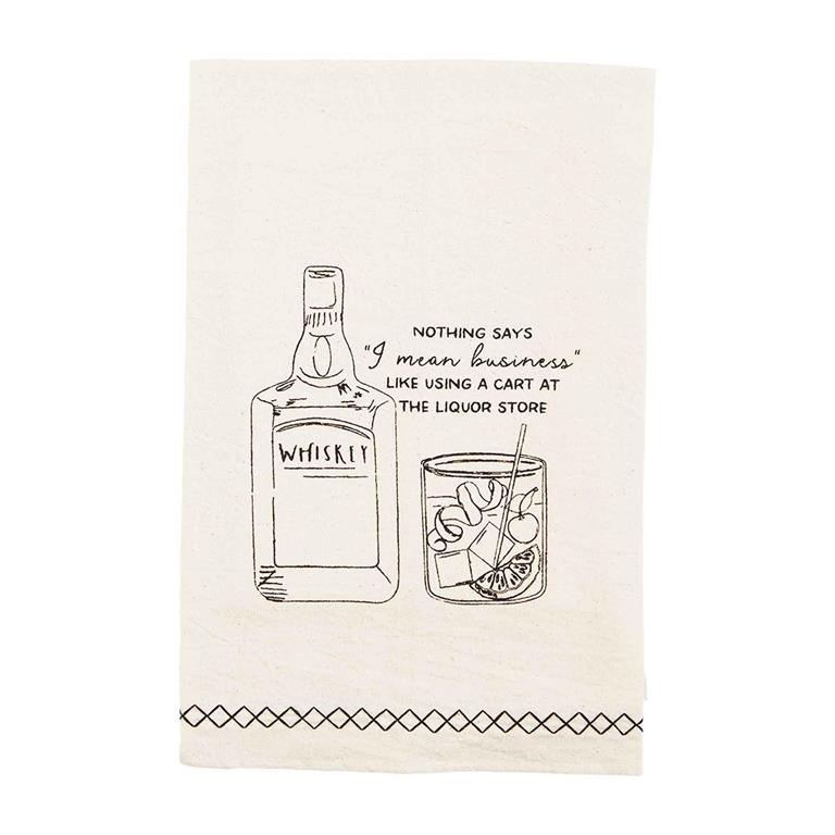 Whiskey Drink Dish Towel-Towels-Lemons and Limes Boutique