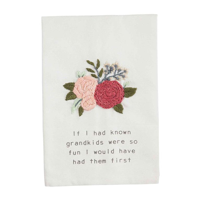 Grandkid Funny Floral Towel-Towels-Lemons and Limes Boutique