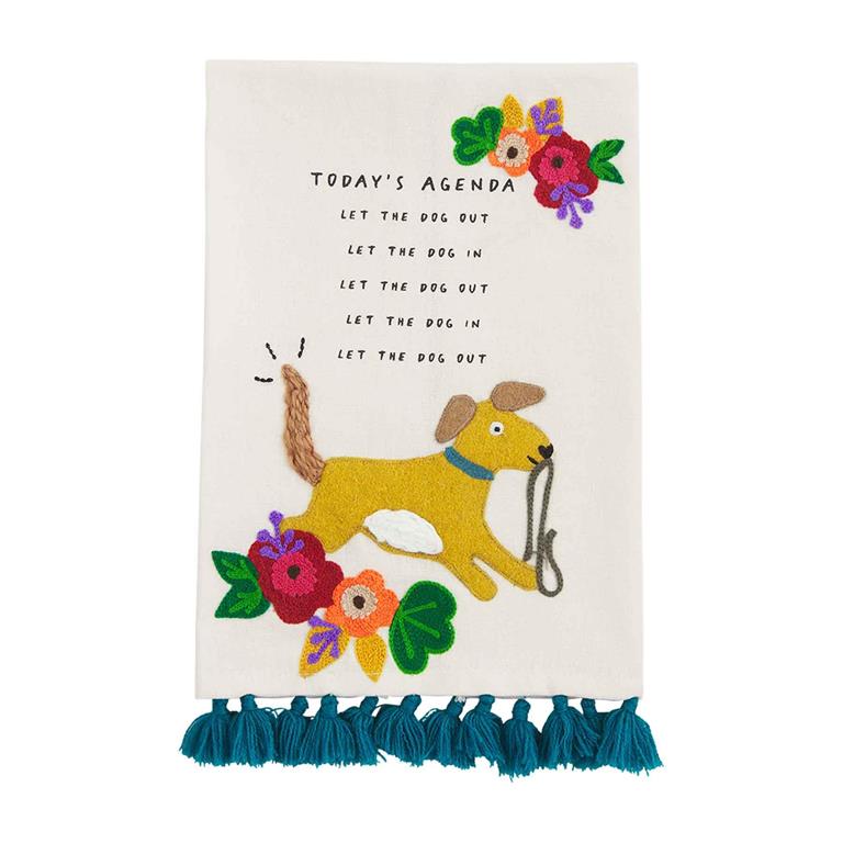 Todays Pet Embroidered Towel-Towels-Lemons and Limes Boutique