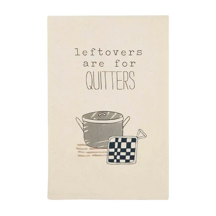 Quitters Funny Kitchen Dish Towel-Lemons and Limes Boutique