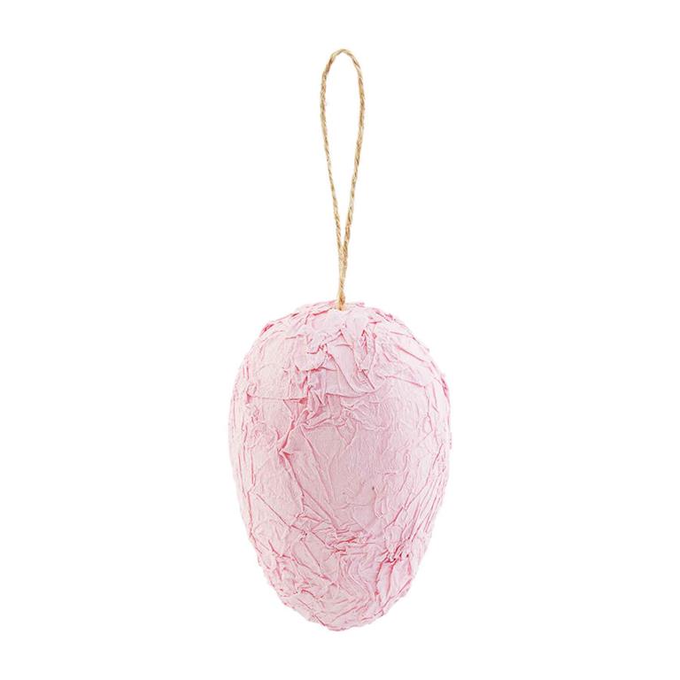 Pink Paper Mache Egg-Accessories-Lemons and Limes Boutique
