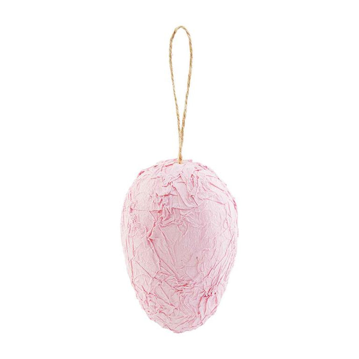 Pink Paper Mache Egg-Accessories-Lemons and Limes Boutique