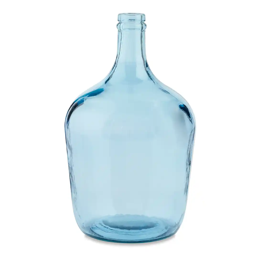 Aegean Blue Glass Carafe Vase--Lemons and Limes Boutique