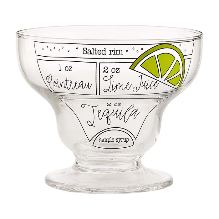 Margarita Recipe Glass by Mudpie-Drinkware-Lemons and Limes Boutique