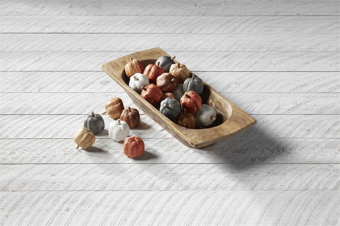 Gray Faux Mini Pumpkin-Accessories-Lemons and Limes Boutique