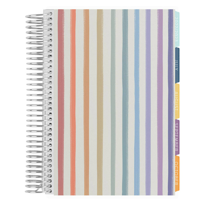 Erin Condren Design - A5 Vertical Dated Coiled Life Planner - Stripes--Lemons and Limes Boutique