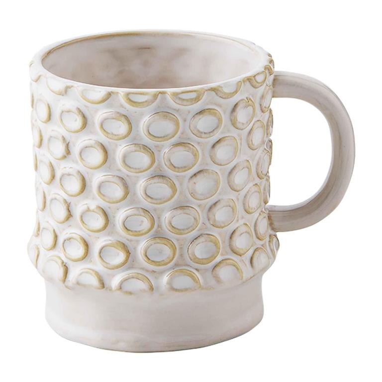 Circles Stoneware Mug-Drinkware-Lemons and Limes Boutique