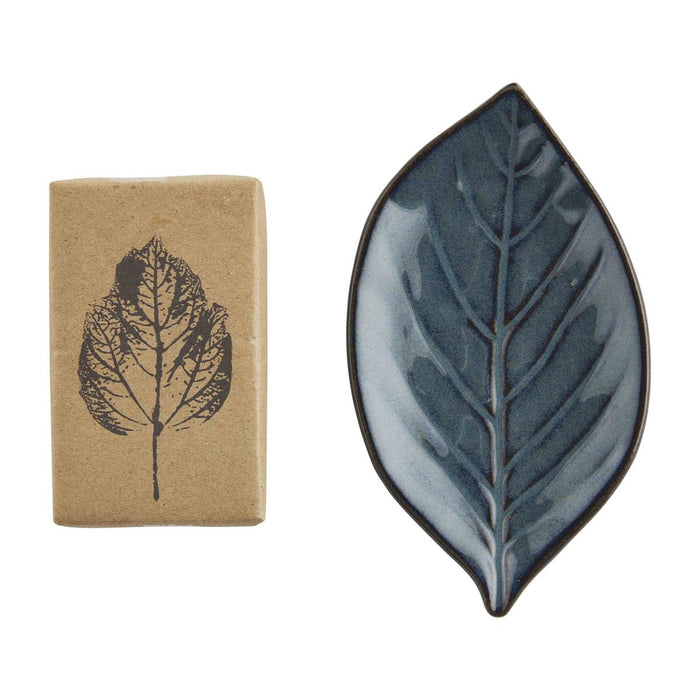 Blue Leaf Soap Dish Set-Accessories-Lemons and Limes Boutique