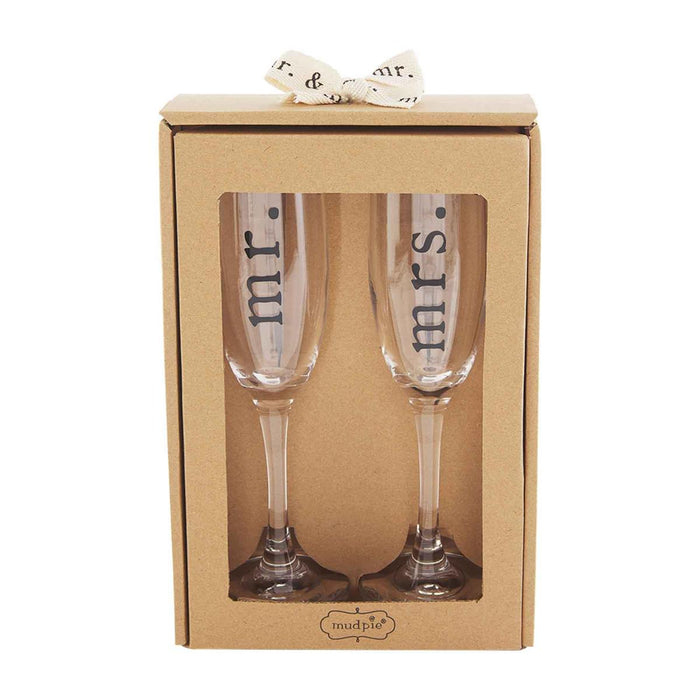 Mr. & Mrs. Flute Set-Drinkware-Lemons and Limes Boutique