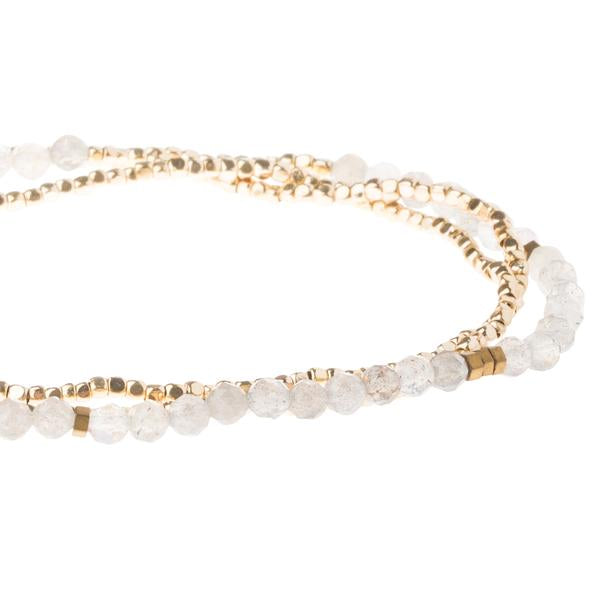 Delicate Stone Bracelet/Necklace in Labradorite-Bracelet-Lemons and Limes Boutique