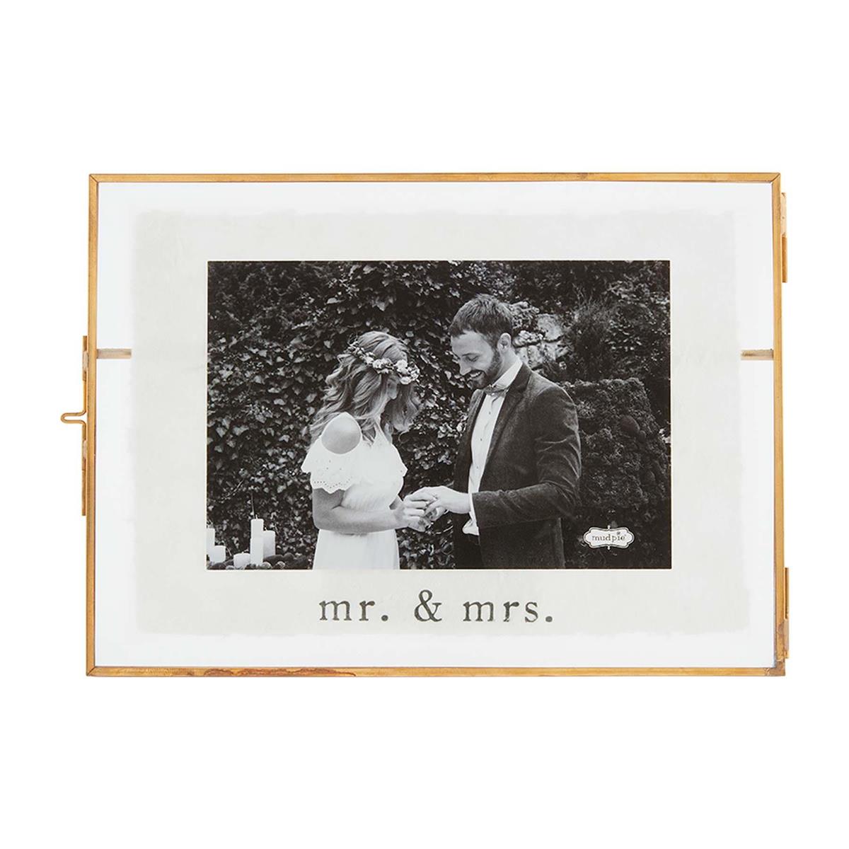 Small Mr. & Mrs. Glass Frame-Frames & Albums-Lemons and Limes Boutique