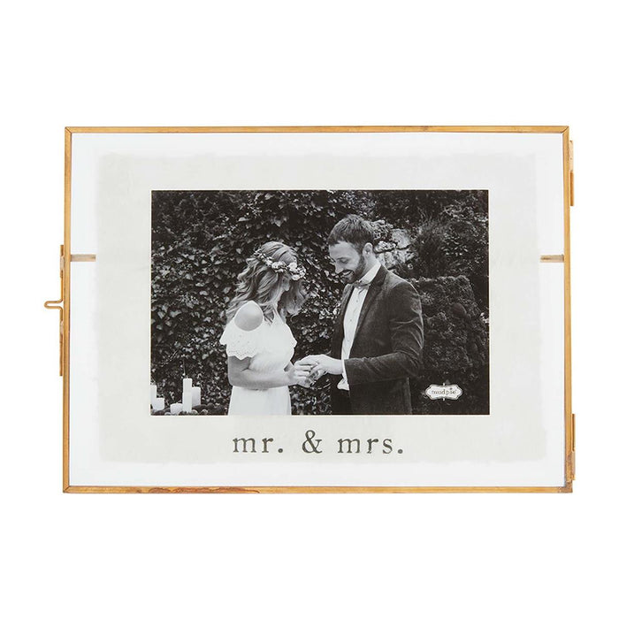 Small Mr. & Mrs. Glass Frame-Frames & Albums-Lemons and Limes Boutique