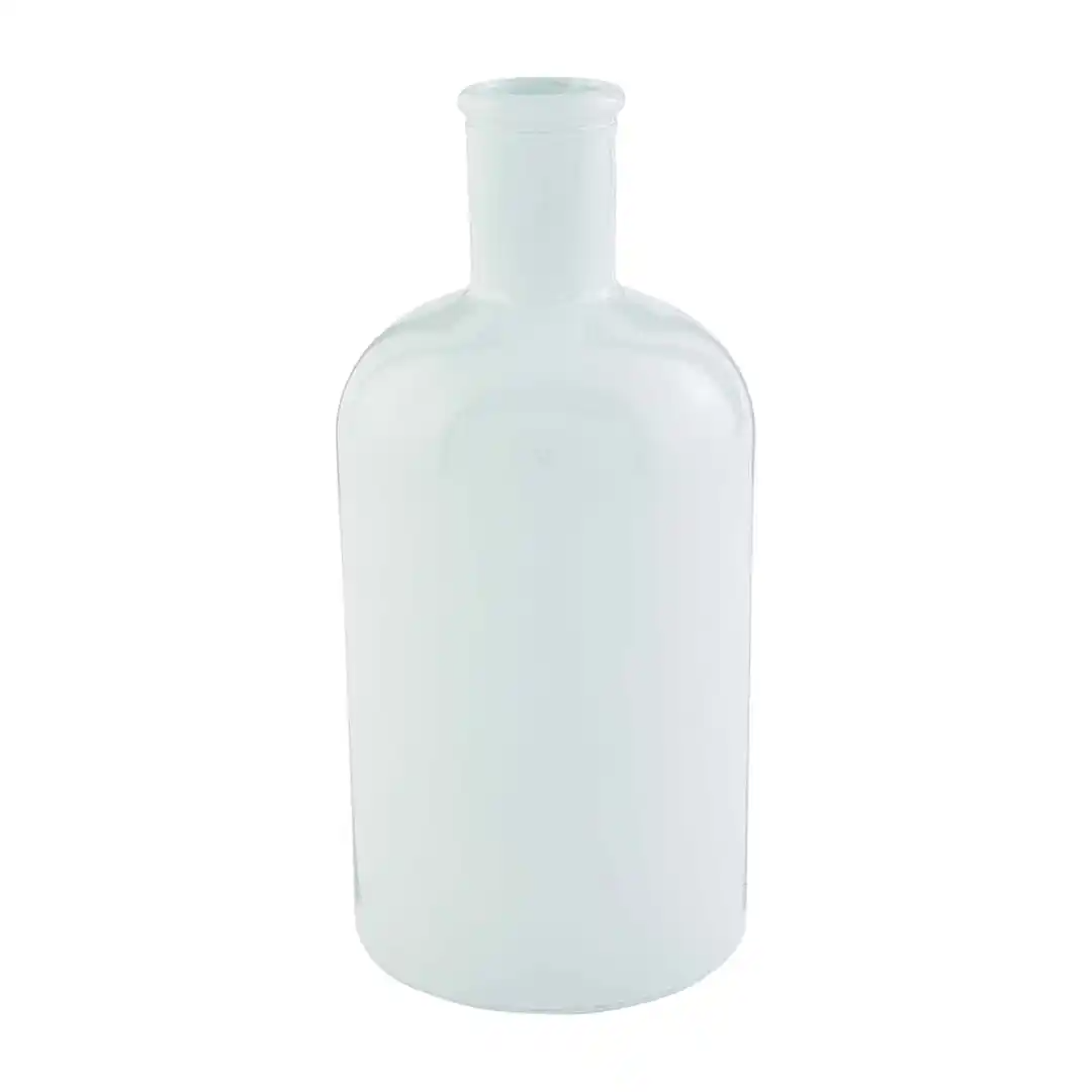 Small White bottleneck Vase--Lemons and Limes Boutique