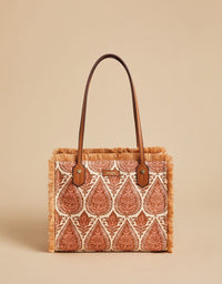 Spartina Anna Fringe Box Tote in Pink House-Tote-Lemons and Limes Boutique