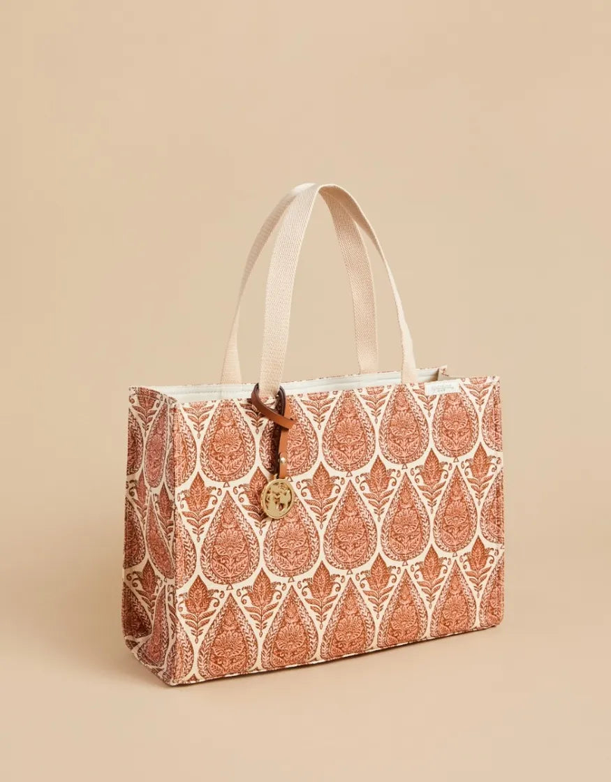 Spartina Market Tote in Pink House-Lemons and Limes Boutique