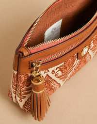 Tassel Wristlet in Pink House-Wristlet-Lemons and Limes Boutique