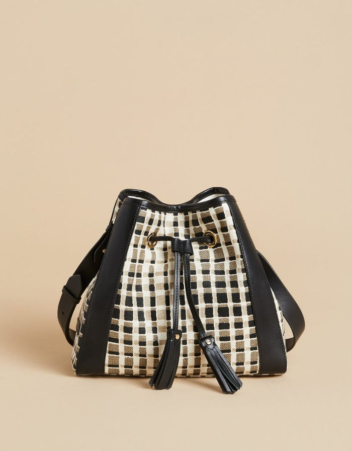 Vivian Drawstring Bag in City Market-Tote-Lemons and Limes Boutique