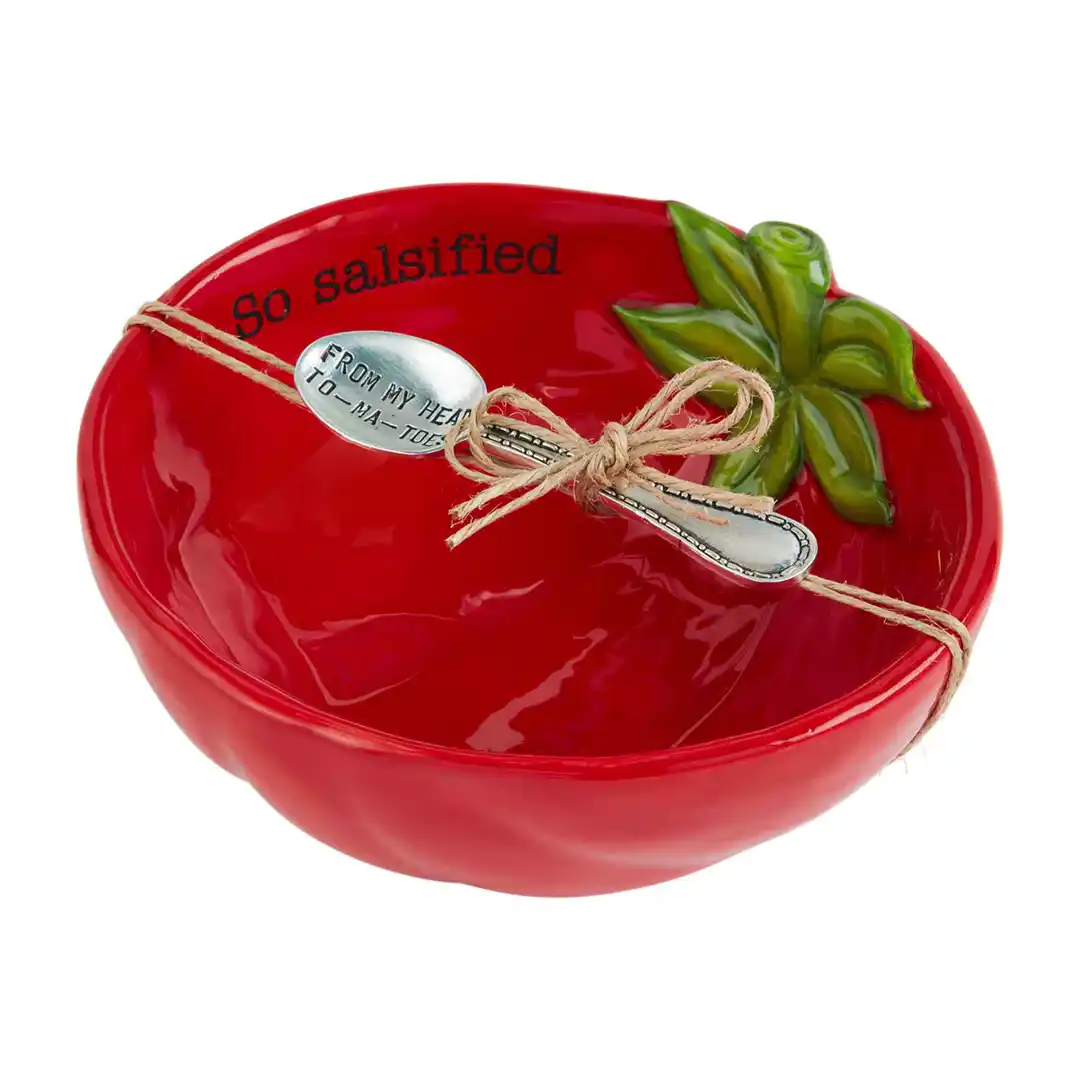 Tomato Shaped Tidbit Bowl by Mudpie--Lemons and Limes Boutique