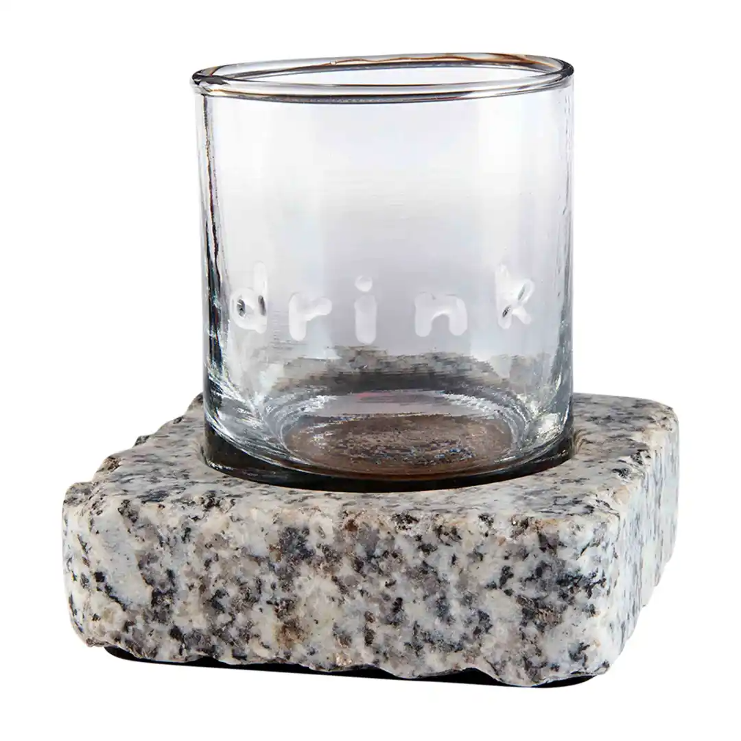 Gray DOF with Granite Coaster-Lemons and Limes Boutique