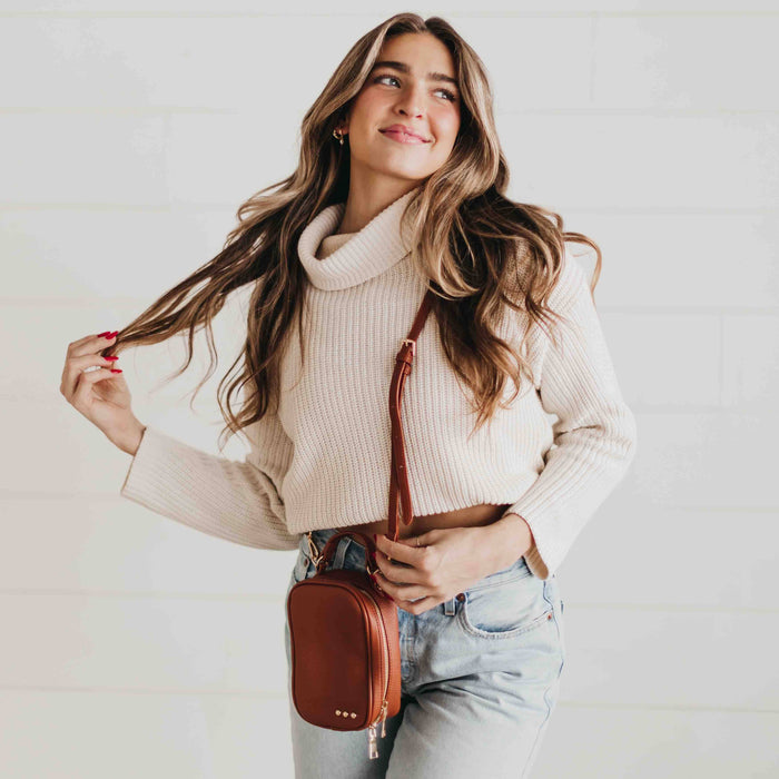 Harlow Crossbody Bag in Brown--Lemons and Limes Boutique