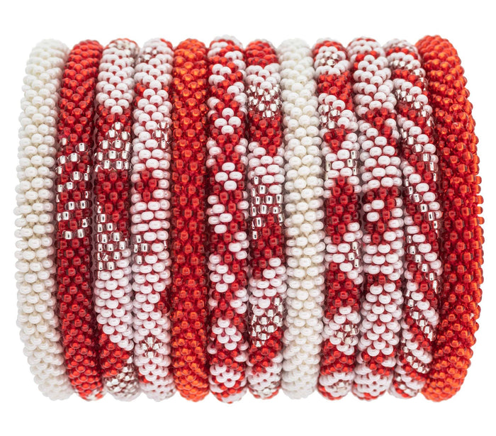 Roll-On® Bracelet Red and White in Assorted Patterns--Lemons and Limes Boutique