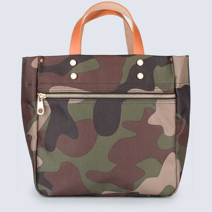 Joey Camo Nylon Tote with Leather Accents-Tote-Lemons and Limes Boutique