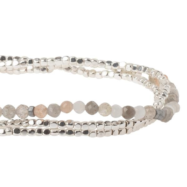 Delicate Stone Bracelet/Necklace in Moonstone-Bracelet-Lemons and Limes Boutique