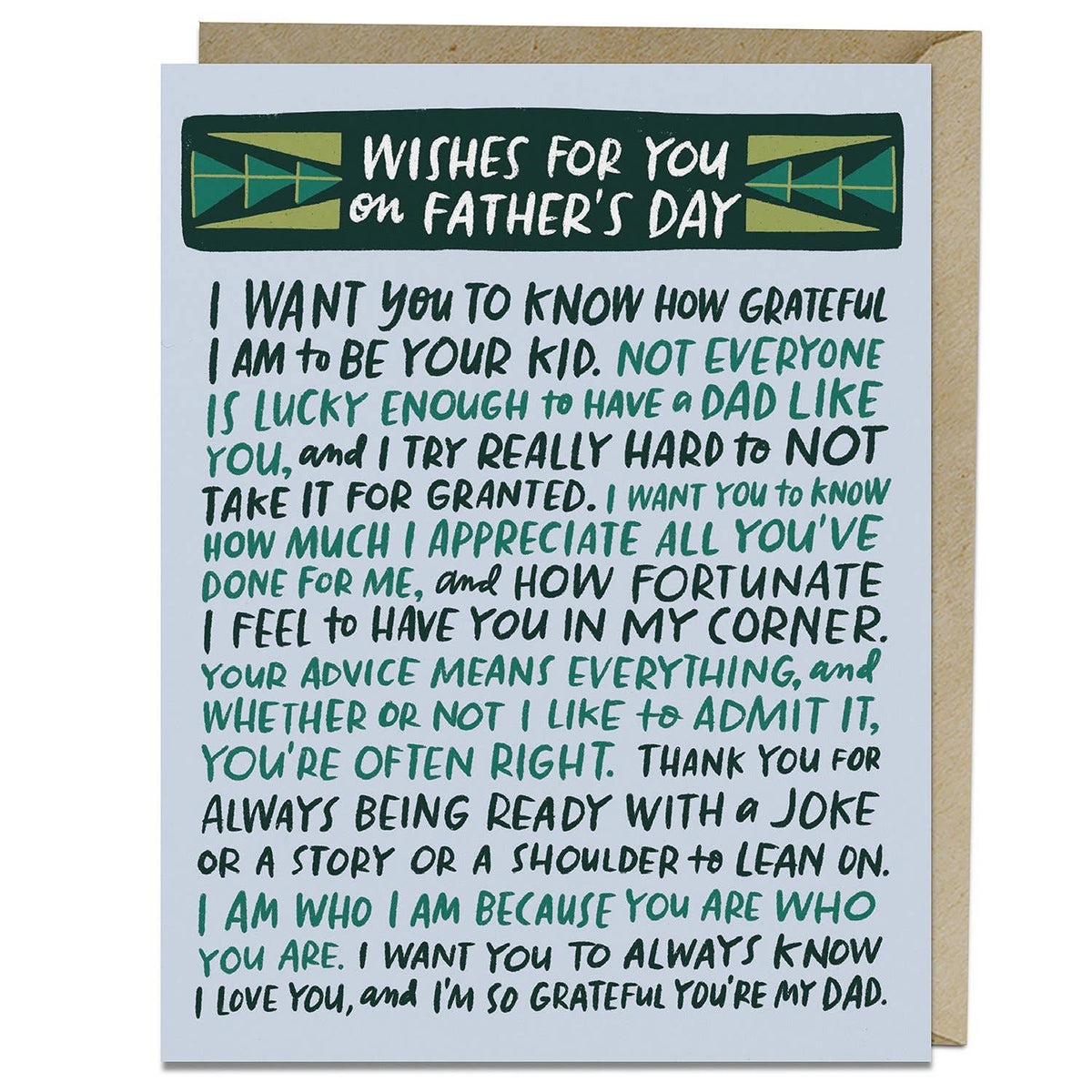 Wishes For You Fathers Day Card-Lemons and Limes Boutique