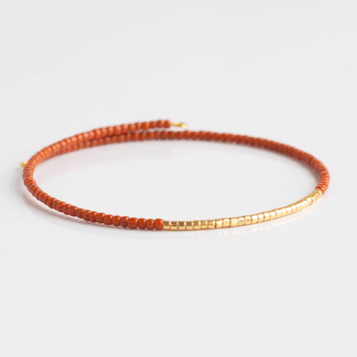Norah Bangle in Terracotta/Gold--Lemons and Limes Boutique