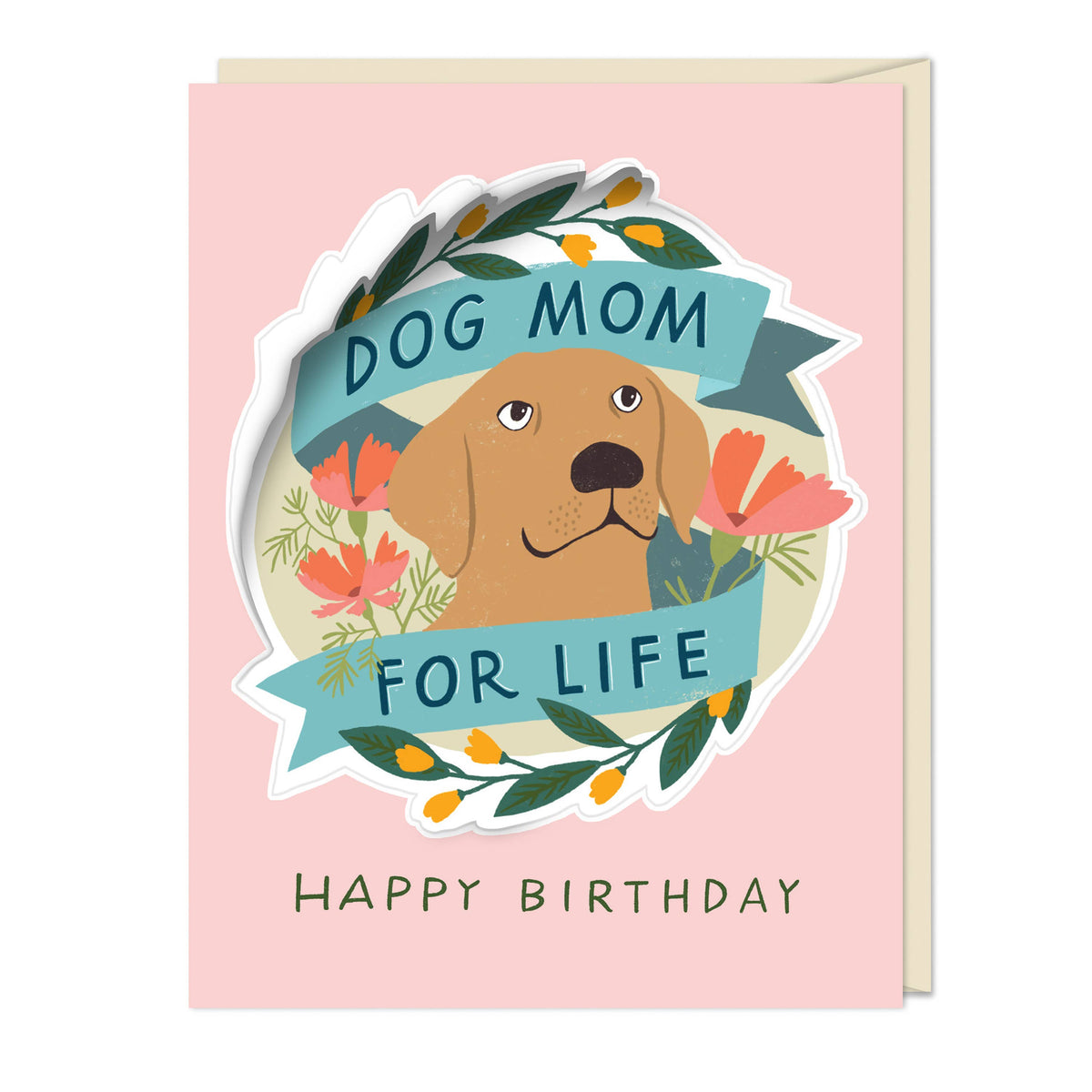 Dog Mom for Life Birthday Sticker Card-Lemons and Limes Boutique