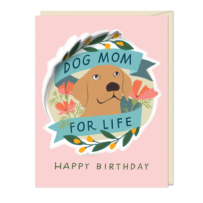 Dog Mom for Life Birthday Sticker Card-Lemons and Limes Boutique