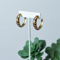 Tiger Stripe Hoop Earring--Lemons and Limes Boutique