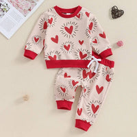 Happy Hearts Baby/Toddler Loungewear Set--Lemons and Limes Boutique