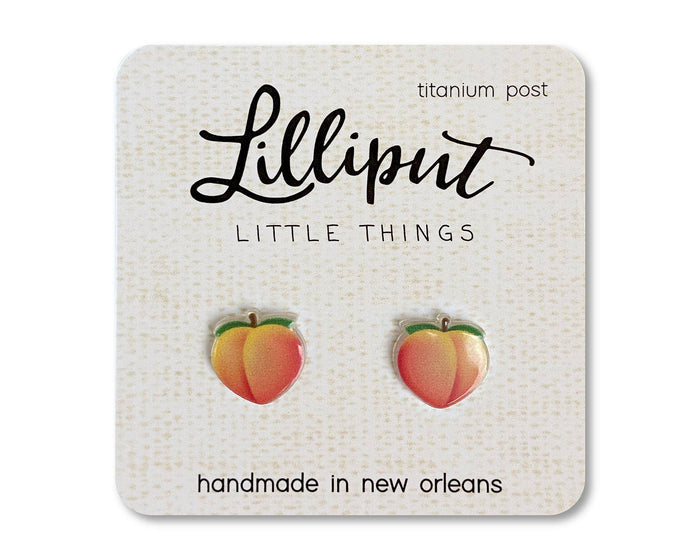 Peach Emoji Earrings--Lemons and Limes Boutique