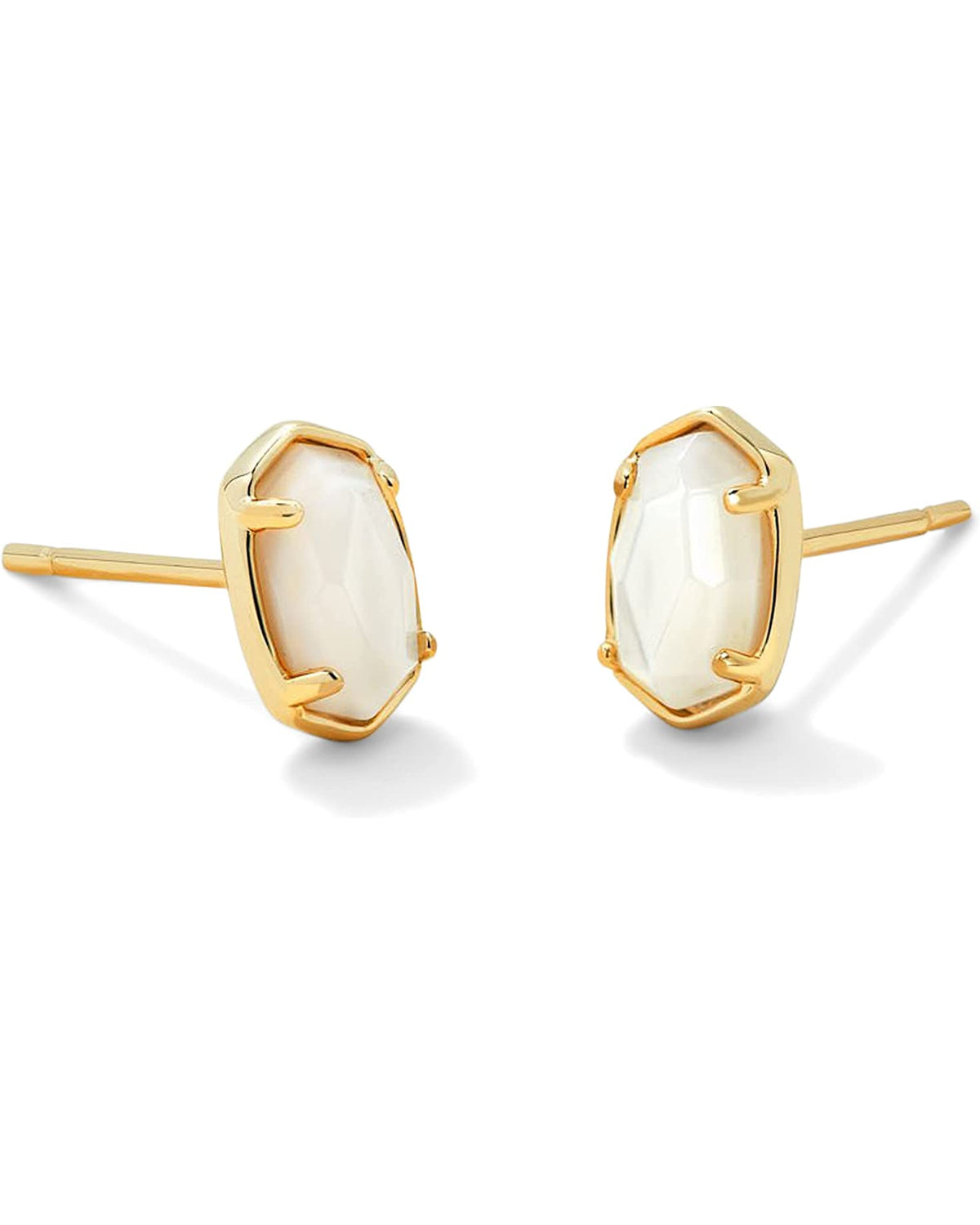 Emilie Stud Earrings in Gold Mother of Pearl by Kendra Scott-Lemons and Limes Boutique