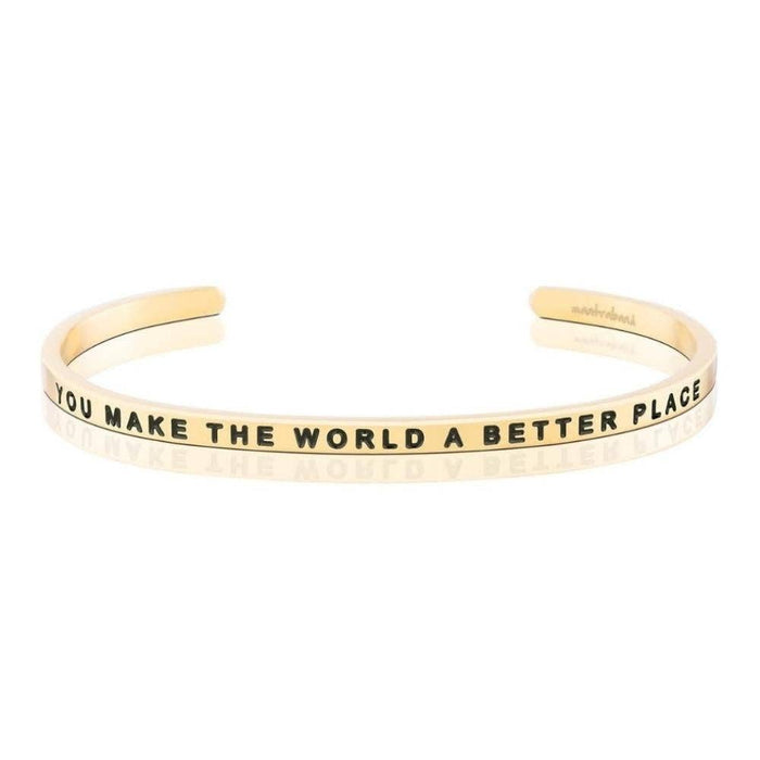 You Make The World A Better Place Bracelet in Yellow Gold--Lemons and Limes Boutique