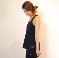 Bamboo Relax Tank in Black FacePlant Dreams-Apparel-Lemons and Limes Boutique