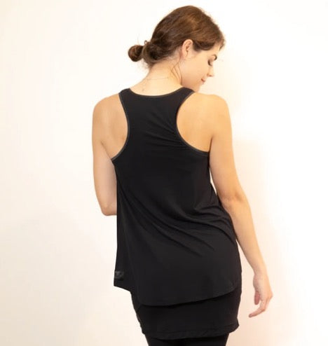 Bamboo Relax Tank in Black FacePlant Dreams-Apparel-Lemons and Limes Boutique