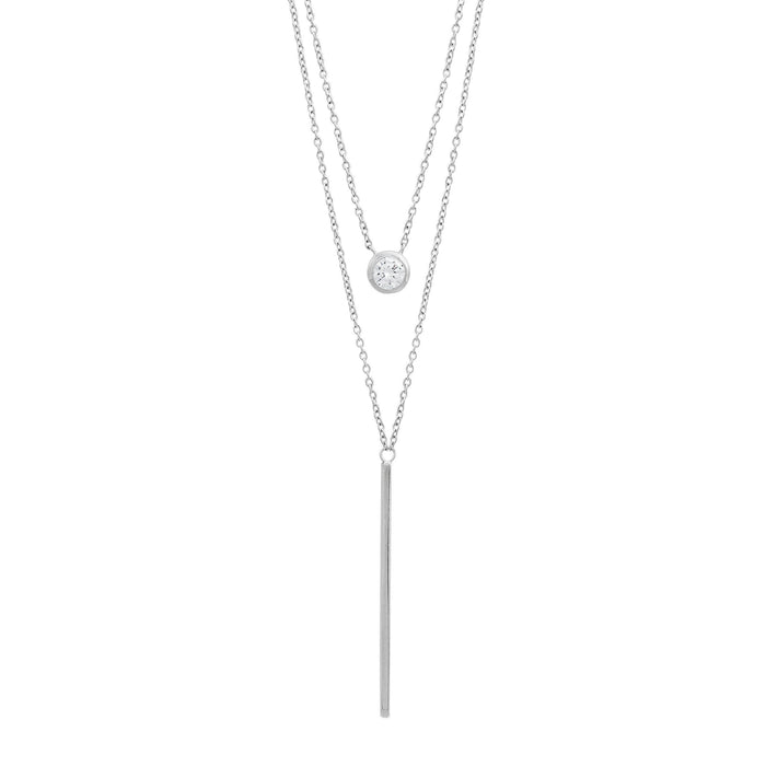 London Decker CZ Layered Necklace in Sterling Silver Silpada-Lemons and Limes Boutique