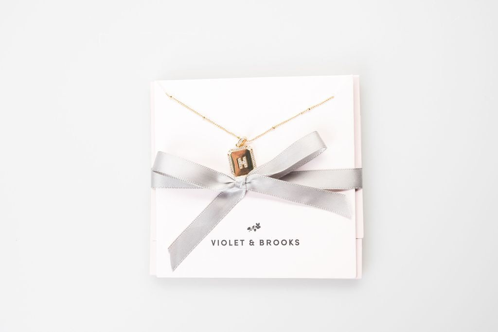 Violet & Brooks - Clara Initial Letter Necklace-Necklace-Lemons and Limes Boutique