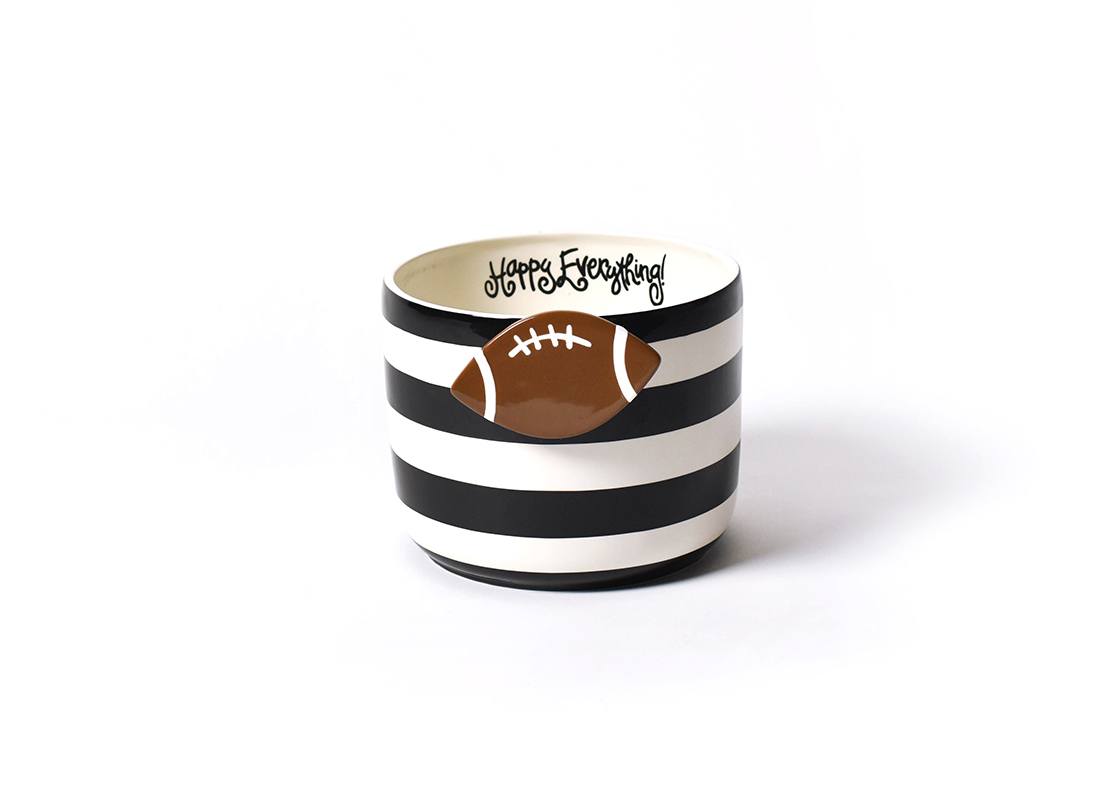 Black Stripe Mini Bowl Happy Everything-Entertaining-Lemons and Limes Boutique