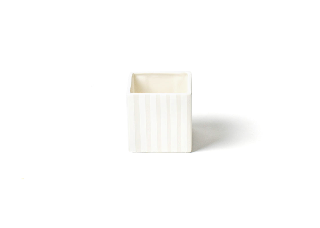 White Stripe Mini Nesting Cube Small by Happy Everything-Entertaining-Lemons and Limes Boutique