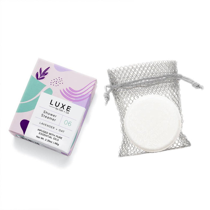 Luxe Lavender + Oat Shower Steamer Fizzy Bomb--Lemons and Limes Boutique