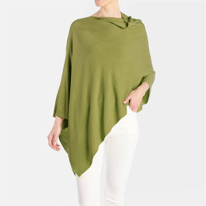 Lightweight Poncho in Antique Moss--Lemons and Limes Boutique