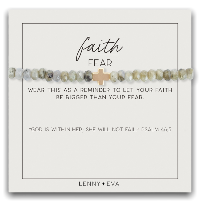Faith Over Fear Bracelet-Rondelle, Labradorite-Lemons and Limes Boutique