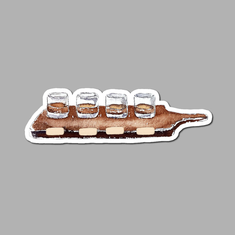 Bourbon Whiskey Flight Board Sticker--Lemons and Limes Boutique