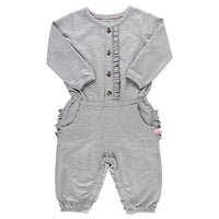 Heather Gray Full Length Romper--Lemons and Limes Boutique