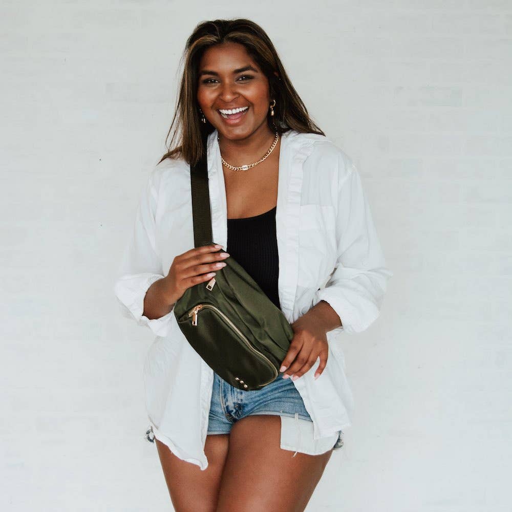 Ryder Bum Bag in Olive-Lemons and Limes Boutique